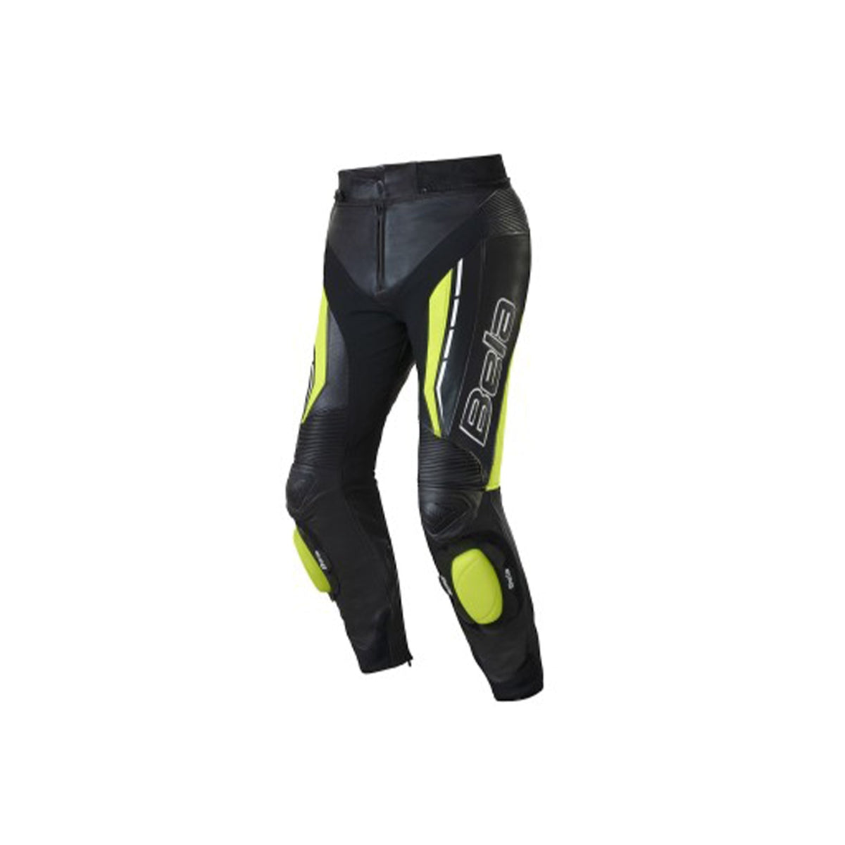 BELA - Pantalón Piel Rocket Lady Pant Negro/Amarillo Fluor - SECURTEX MOTOR S.L (t/a MaximoMoto)
