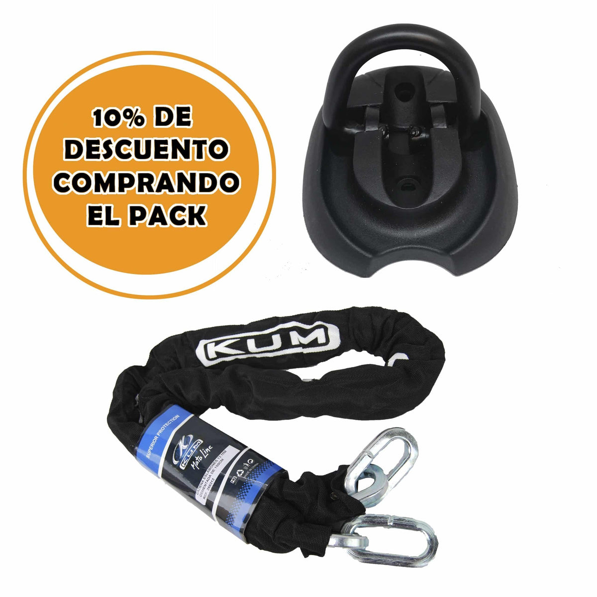 KUM PACK ANCLAJE FIJACIÓN OVALADO Ref. 255336 -TU - SECURTEX MOTOR S.L (t/a MaximoMoto)