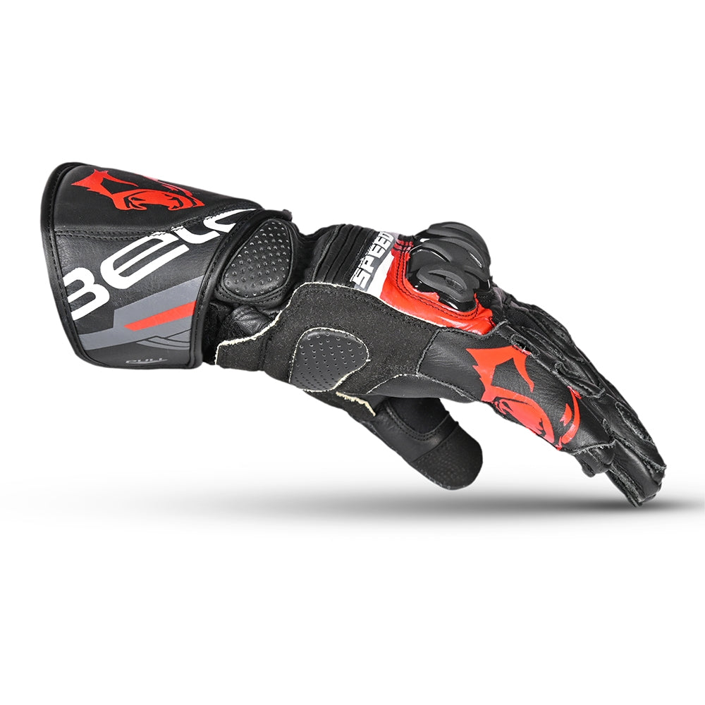 BELA - Guante Piel Lemox Gloves Negro/Rojo - SECURTEX MOTOR S.L (t/a MaximoMoto)