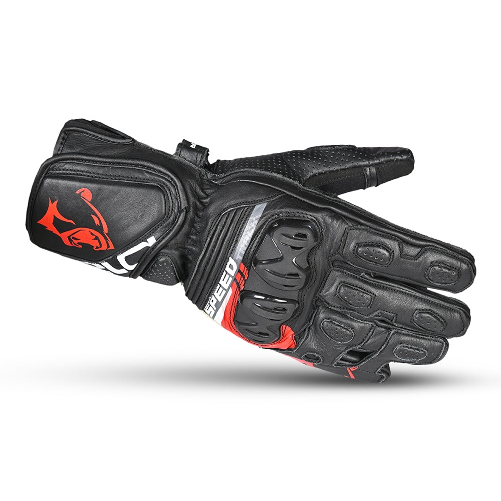 BELA - Guante Piel Lemox Gloves Negro/Rojo - SECURTEX MOTOR S.L (t/a MaximoMoto)