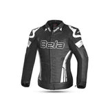 BELA - Chaqueta Piel Rocket lady Negro/Blanco - SECURTEX MOTOR S.L (t/a MaximoMoto)