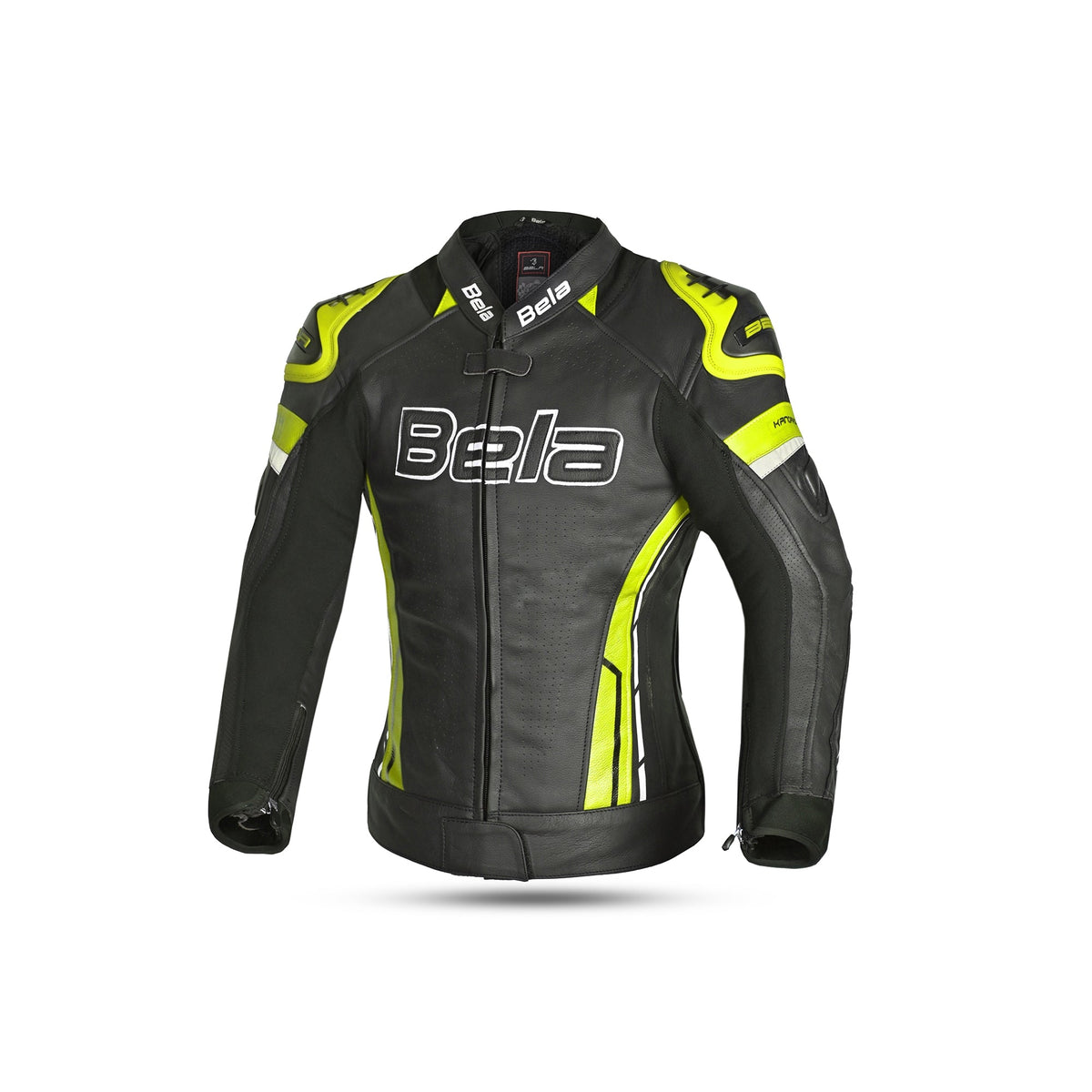 BELA - Chaqueta Piel Rocket lady Negro/Amarillo Fluor - SECURTEX MOTOR S.L (t/a MaximoMoto)