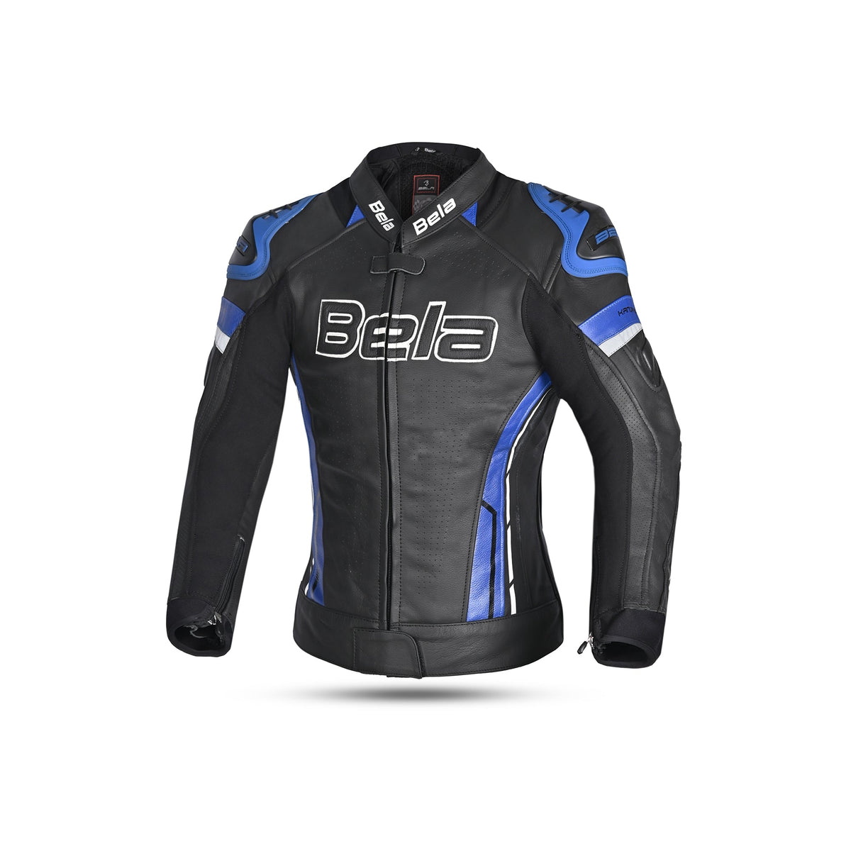 BELA - Chaqueta Piel Rocket lady Negro/Azul - SECURTEX MOTOR S.L (t/a MaximoMoto)