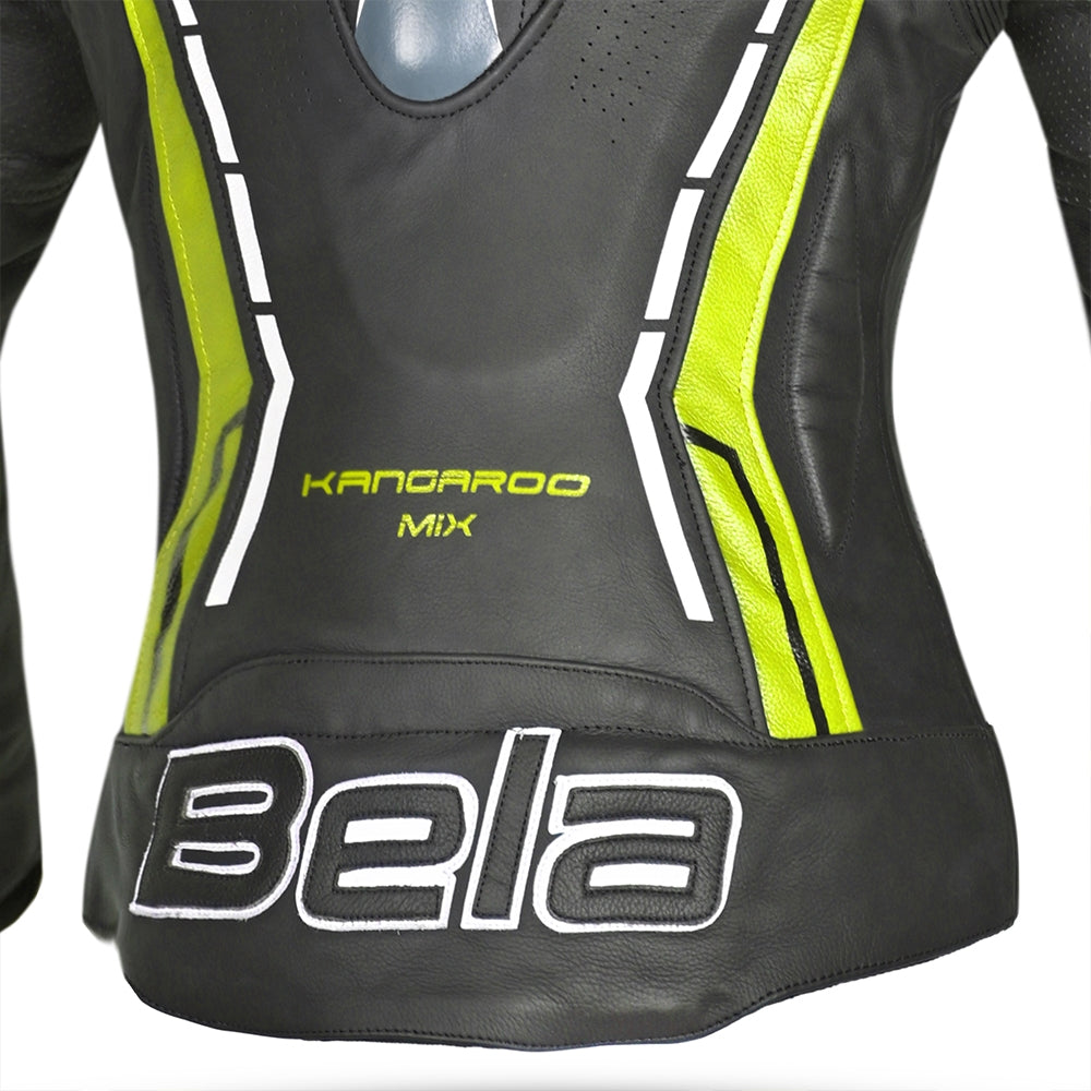 BELA - Chaqueta Piel Rocket lady Negro/Amarillo Fluor - SECURTEX MOTOR S.L (t/a MaximoMoto)