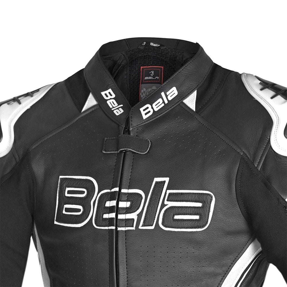 BELA - Chaqueta Piel Rocket lady Negro/Blanco - SECURTEX MOTOR S.L (t/a MaximoMoto)
