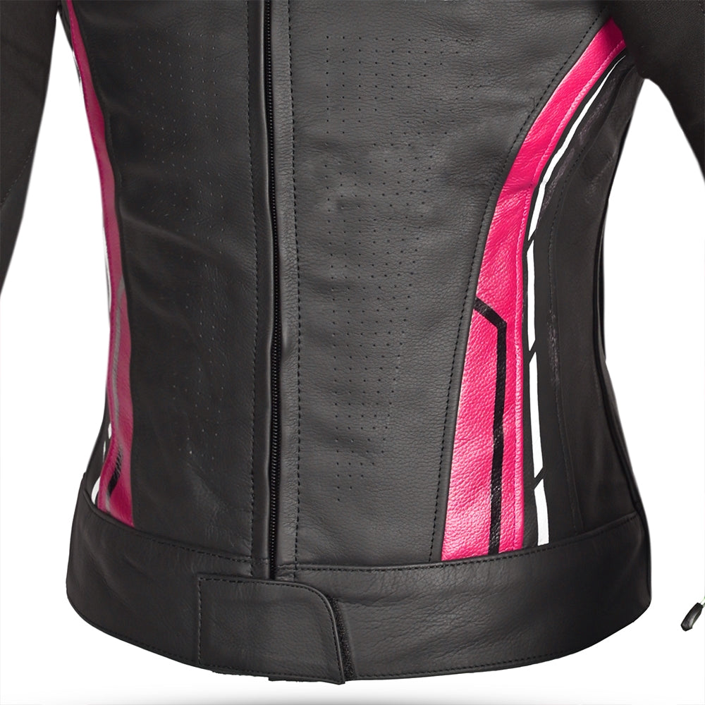 BELA - Chaqueta Piel Rocket lady Negro/Rosa - SECURTEX MOTOR S.L (t/a MaximoMoto)