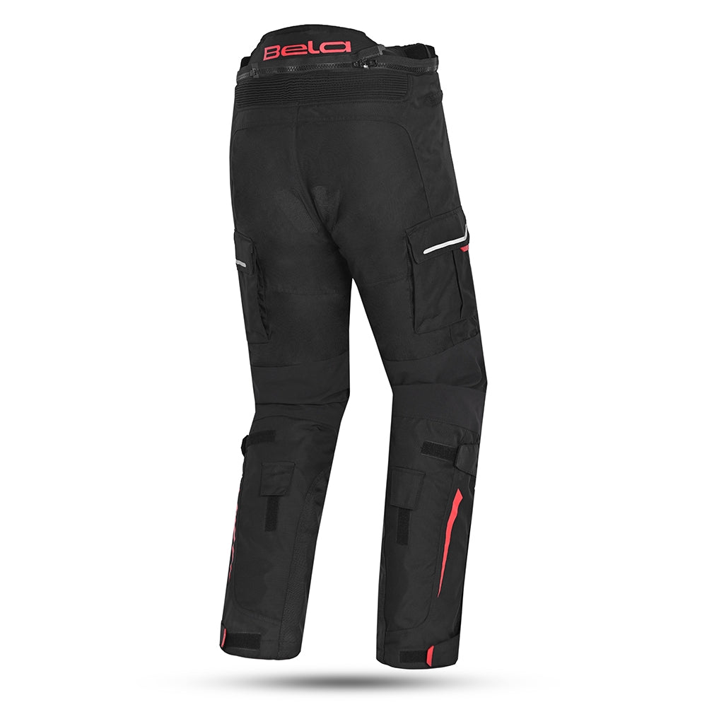 BELA - Pantalón Textil Transformer Negro/Rojo - SECURTEX MOTOR S.L (t/a MaximoMoto)