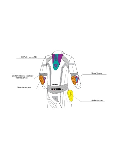 R-TECH -Mono 1 PC Hawk Negro/Rojo/Verde - SECURTEX MOTOR S.L (t/a MaximoMoto)