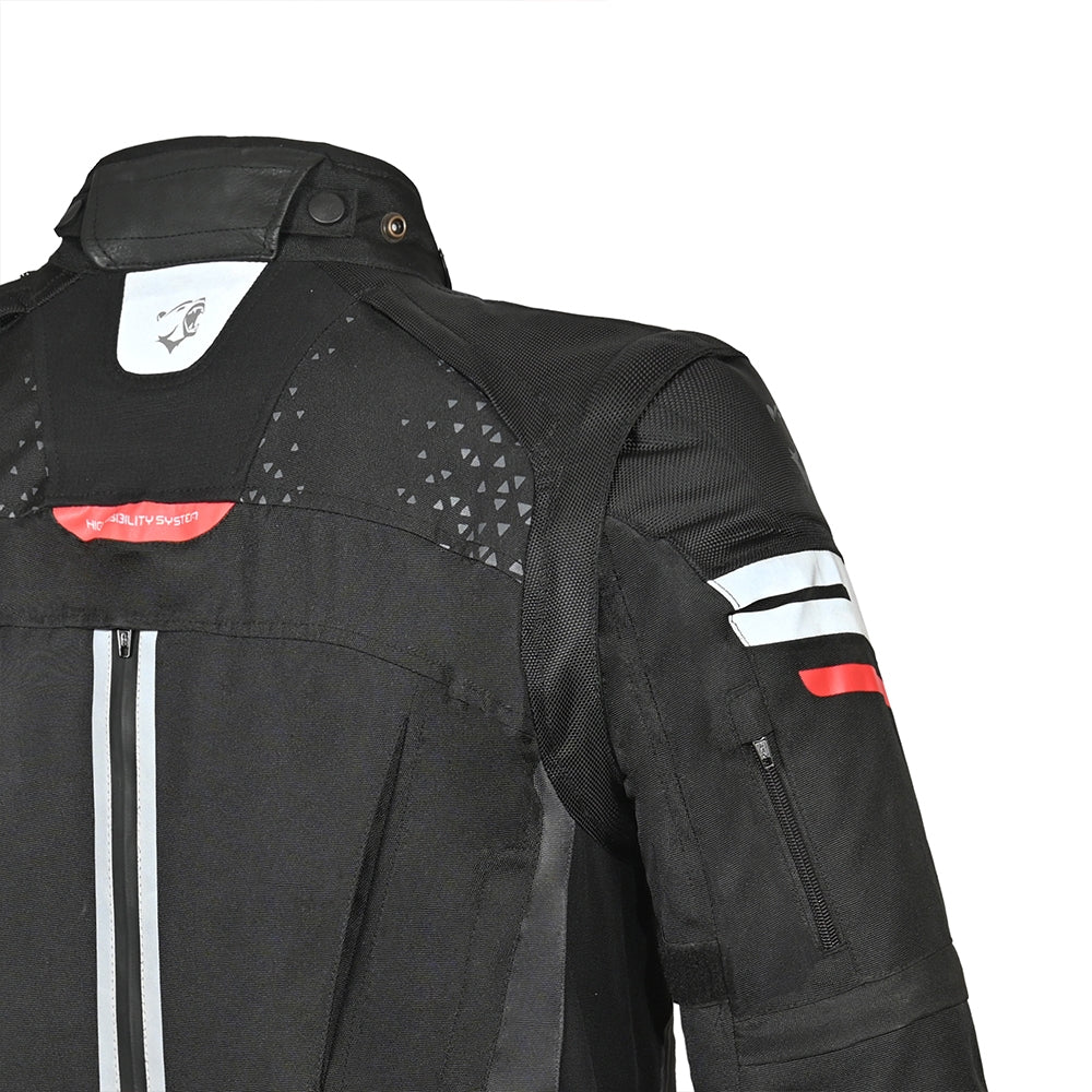 BELA - Chaqueta Textil Crossroad Extreme WP Negro/Antracita/Rojo - SECURTEX MOTOR S.L (t/a MaximoMoto)