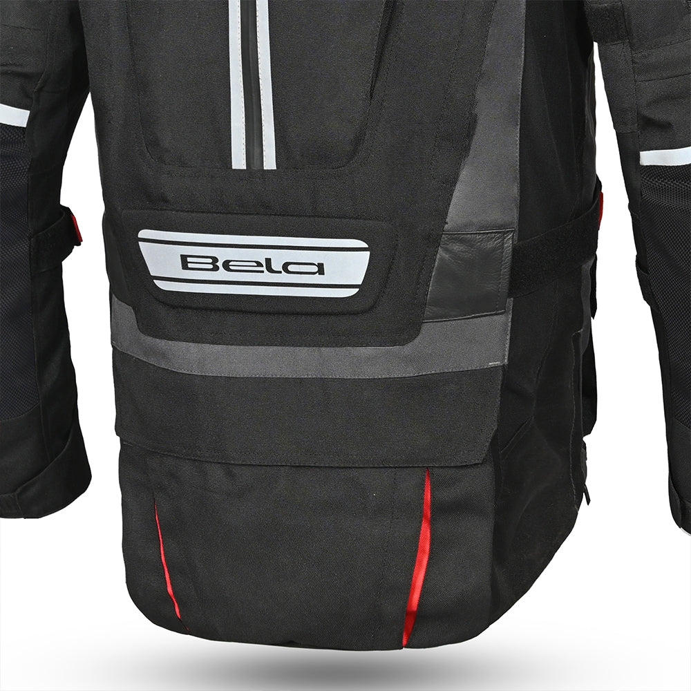 BELA - Chaqueta Textil Crossroad Extreme WP Negro/Antracita/Rojo - SECURTEX MOTOR S.L (t/a MaximoMoto)