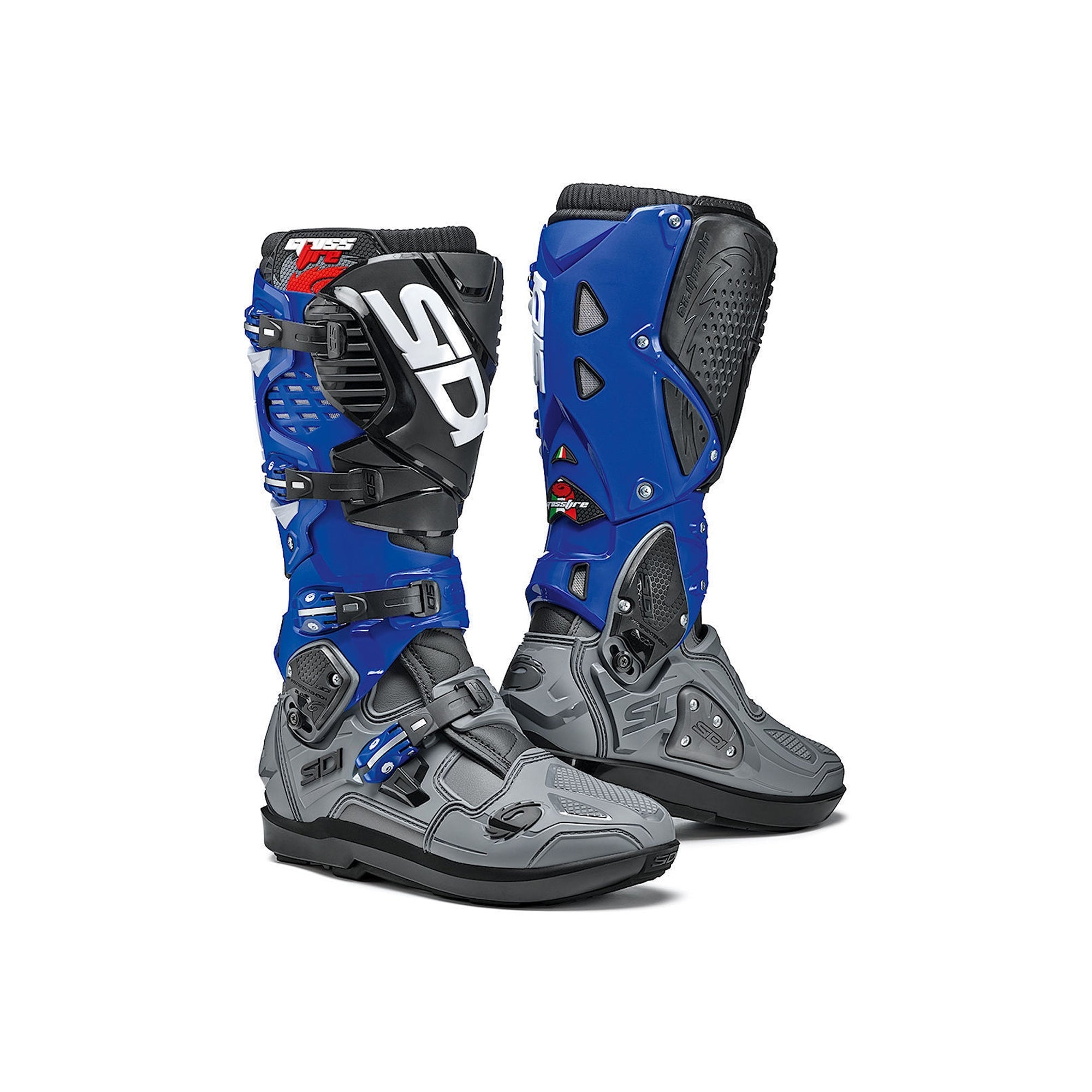 SIDI - BOTAS CROSSFIRE 3 SRS GRIS / AZUL / NEGRO - SECURTEX MOTOR S.L (t/a MaximoMoto)