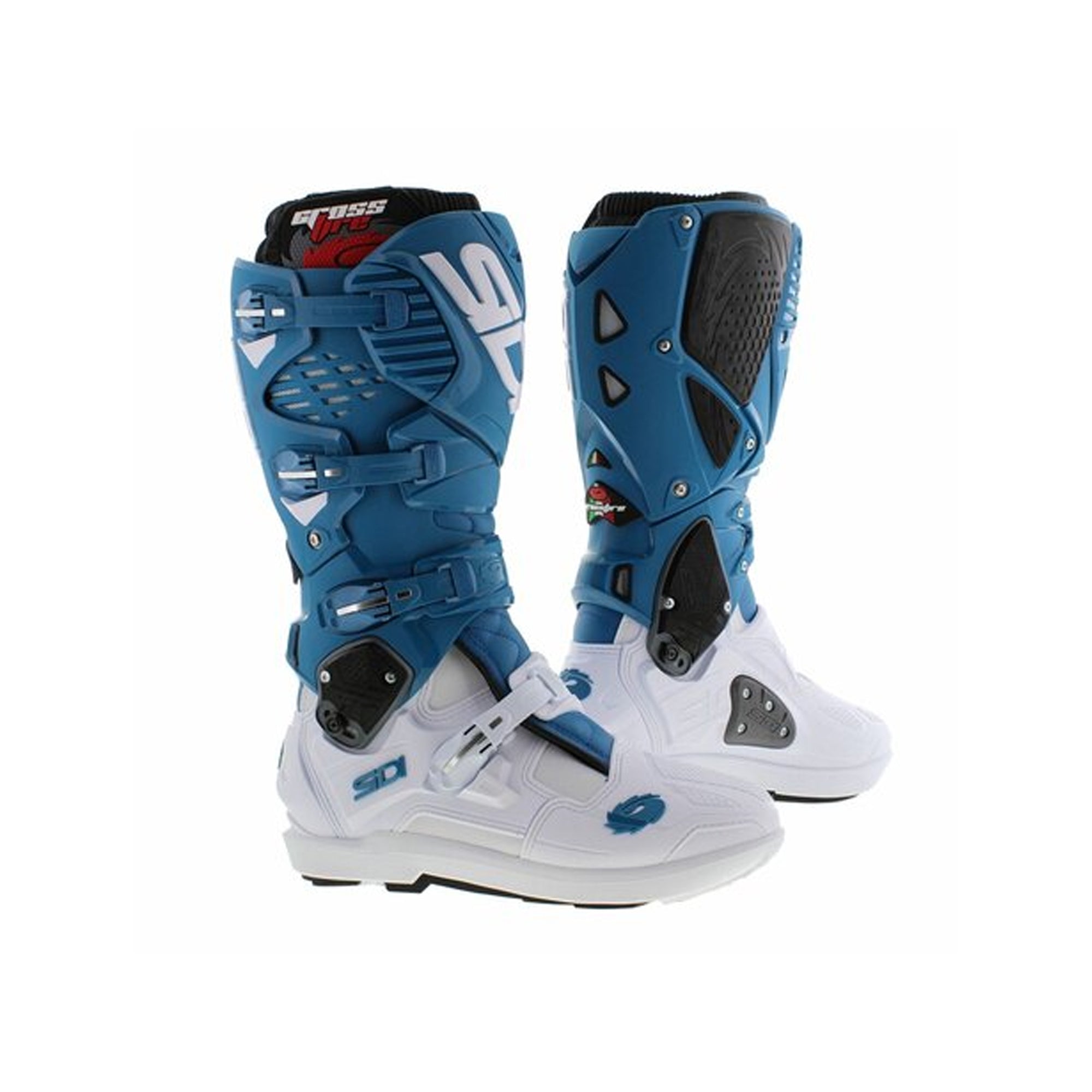 SIDI - BOTAS CROSSFIRE 3 SRS BLANCO / AZUL PETROLEO - SECURTEX MOTOR S.L (t/a MaximoMoto)