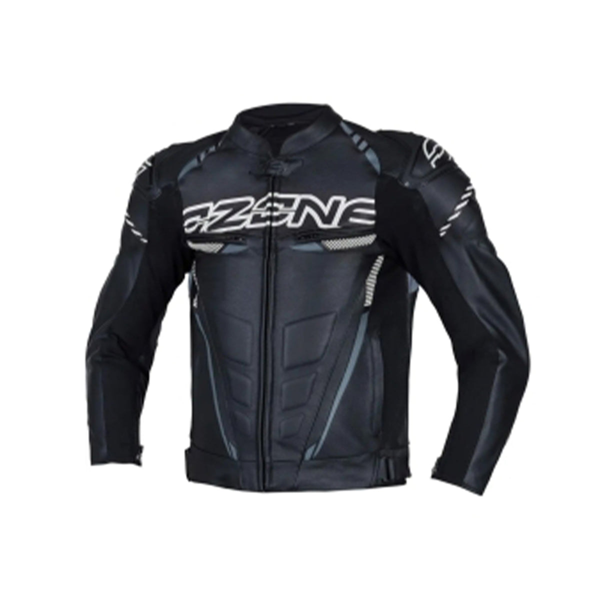 OZONE - Chaqueta Piel RS600 BLACK/WHITE - SECURTEX MOTOR S.L (t/a MaximoMoto)