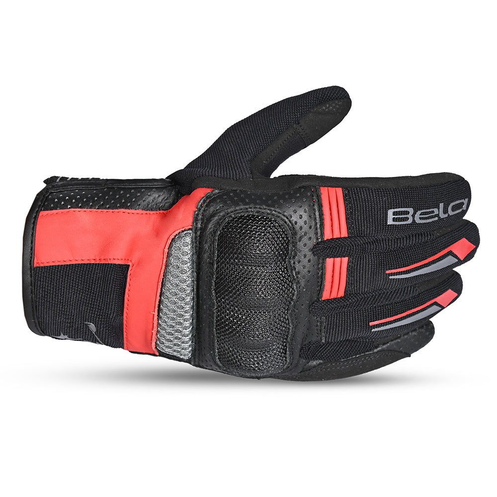 BELA - Guante Textil Hero Air Man Negro/Gris/Rojo - SECURTEX MOTOR S.L (t/a MaximoMoto)