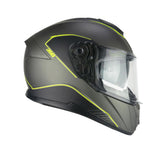 CGM 360G KAD RIDE Integral Moto Casco Amarillo Grafito Fluo Mate
