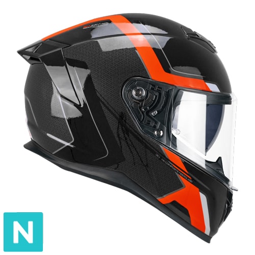 CGM 361X AVENT FIBRA RIDE CASCO INTEGRAL NEGRO ROJO FLOU