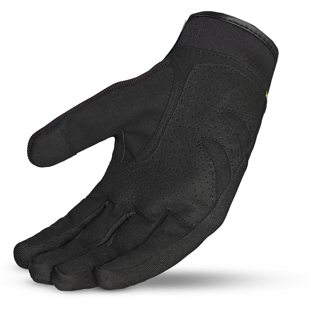 SHUA - Guantes Textil Shot Lady Negro/Amarillo-Maximo Moto