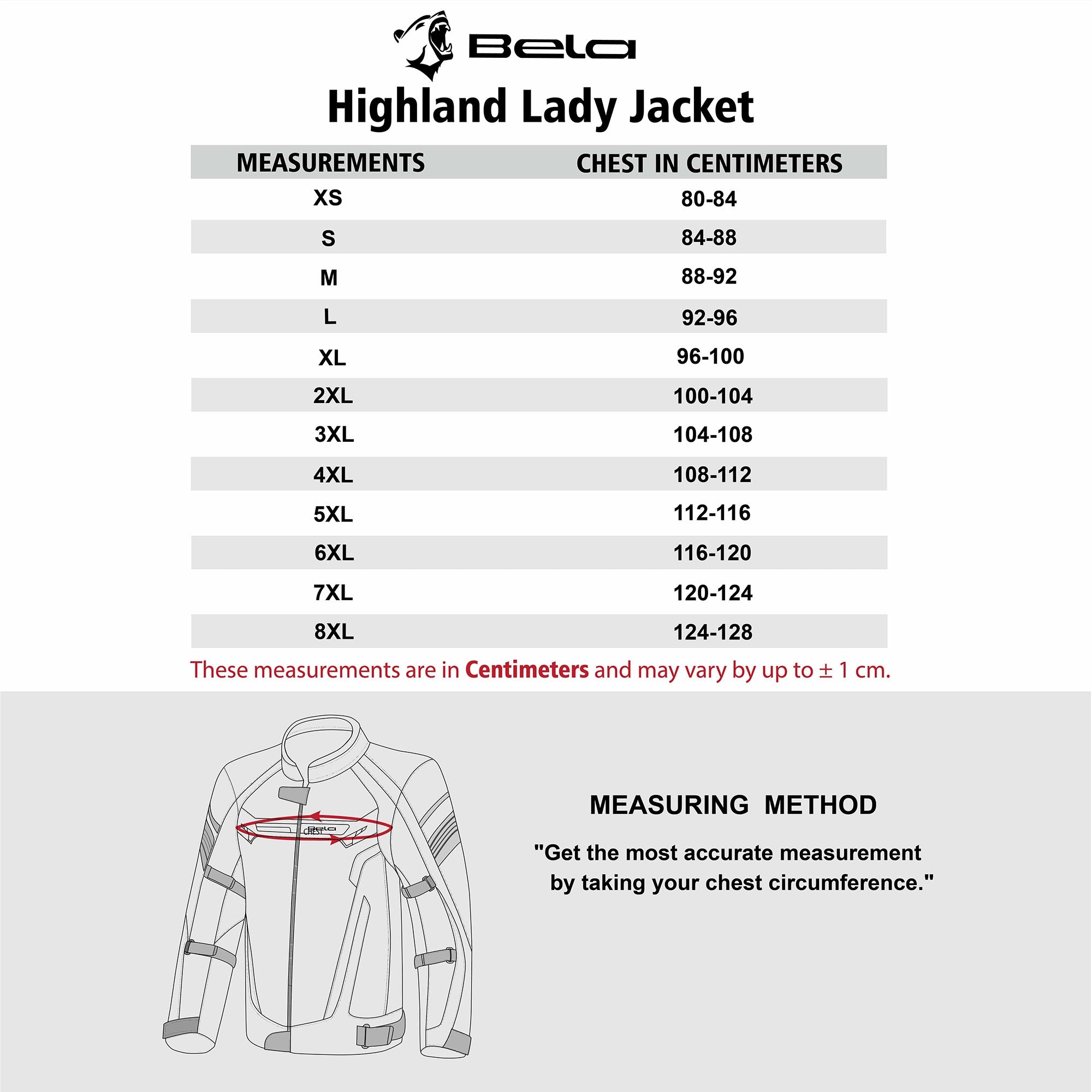 BELA - Chaqueta Textil Highland Lady Negro/Hielo/Rojo - SECURTEX MOTOR S.L (t/a MaximoMoto)