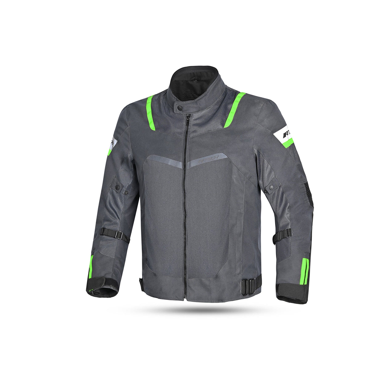 R-TECH - CHAQUETA TEXTIL SPIRAL MESH  ANTRACITA/GRIS/VERDE - SECURTEX MOTOR S.L (t/a MaximoMoto)
