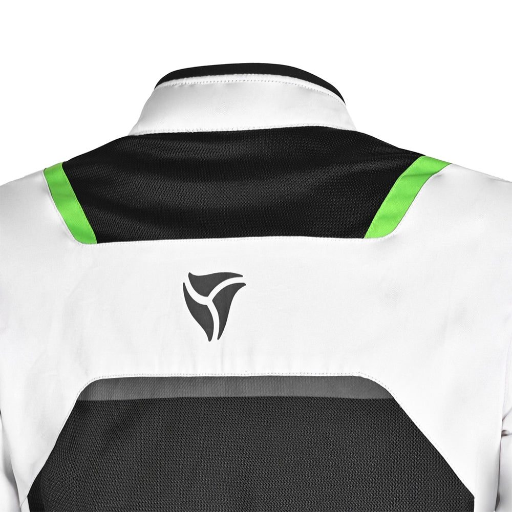 Chaqueta Textil Spiral Mesh Blanco/Negro/Verde - SECURTEX MOTOR S.L (t/a MaximoMoto)