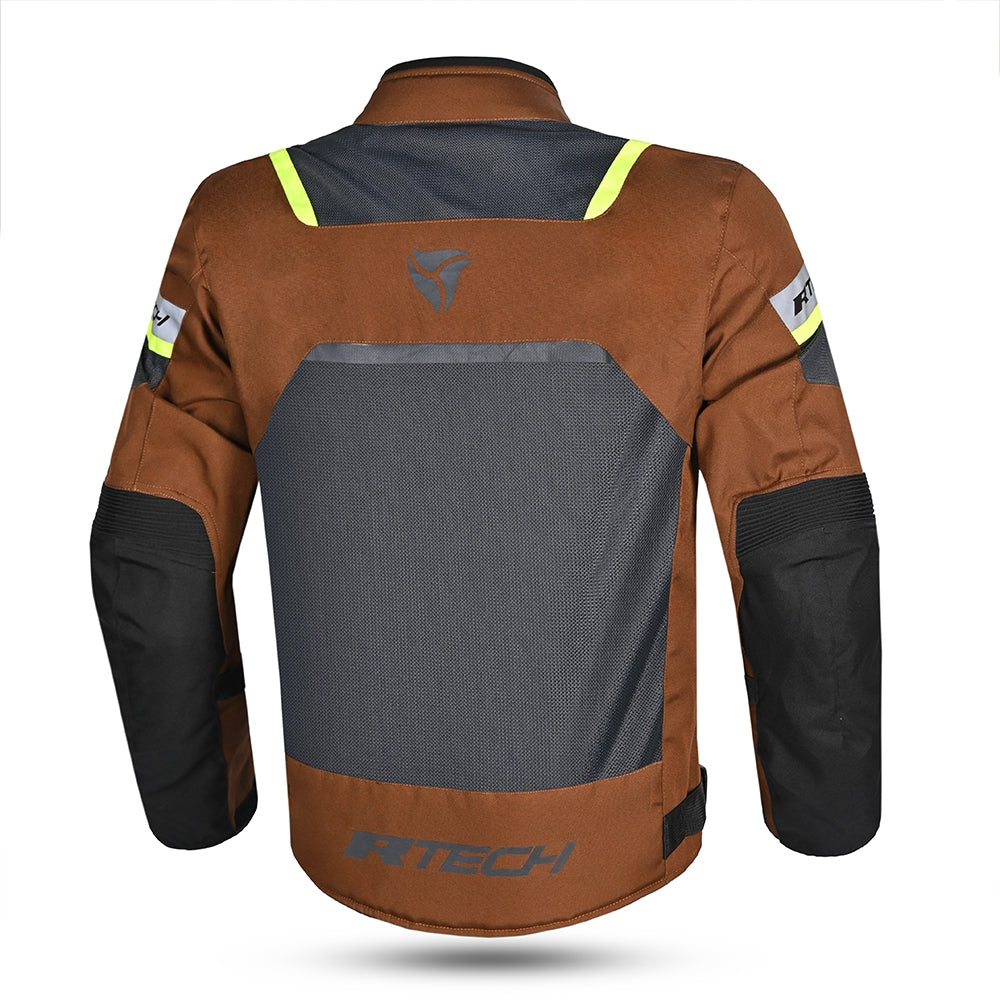 Chaqueta Textil Spiral Mesh Marrón/Gris/Amarillo Fluo - SECURTEX MOTOR S.L (t/a MaximoMoto)