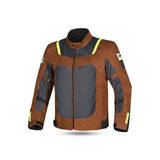 Chaqueta Textil Spiral Mesh Marrón/Gris/Amarillo Fluo - SECURTEX MOTOR S.L (t/a MaximoMoto)