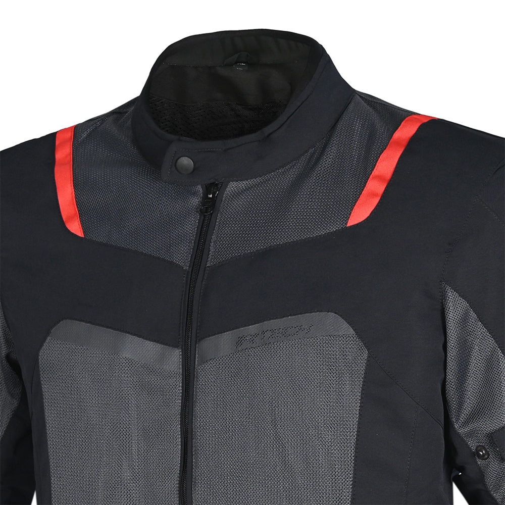 R-TECH - CHAQUETA TEXTIL SPIRAL MESH NEGRO/GRIS/ VERDE FLUOR - SECURTEX MOTOR S.L (t/a MaximoMoto)