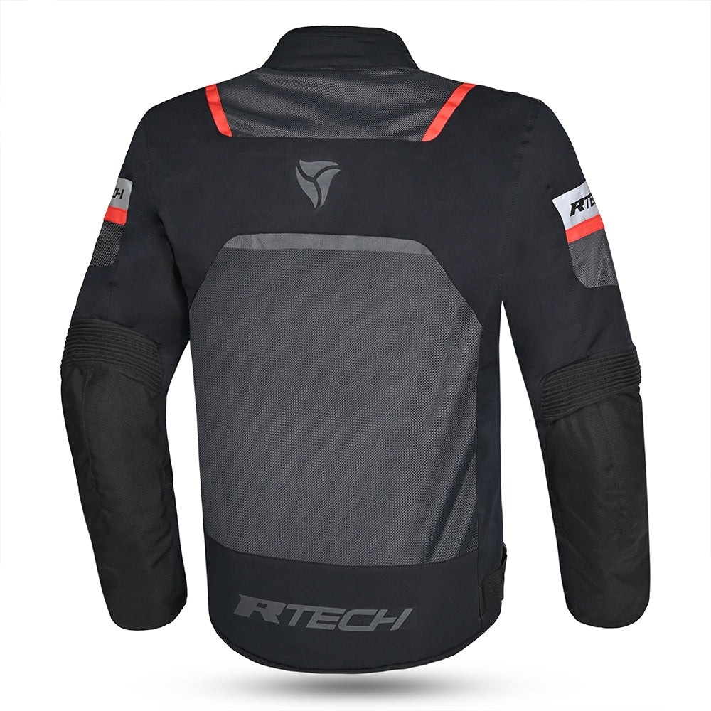 R-TECH - CHAQUETA TEXTIL SPIRAL MESH NEGRO/GRIS/ VERDE FLUOR - SECURTEX MOTOR S.L (t/a MaximoMoto)