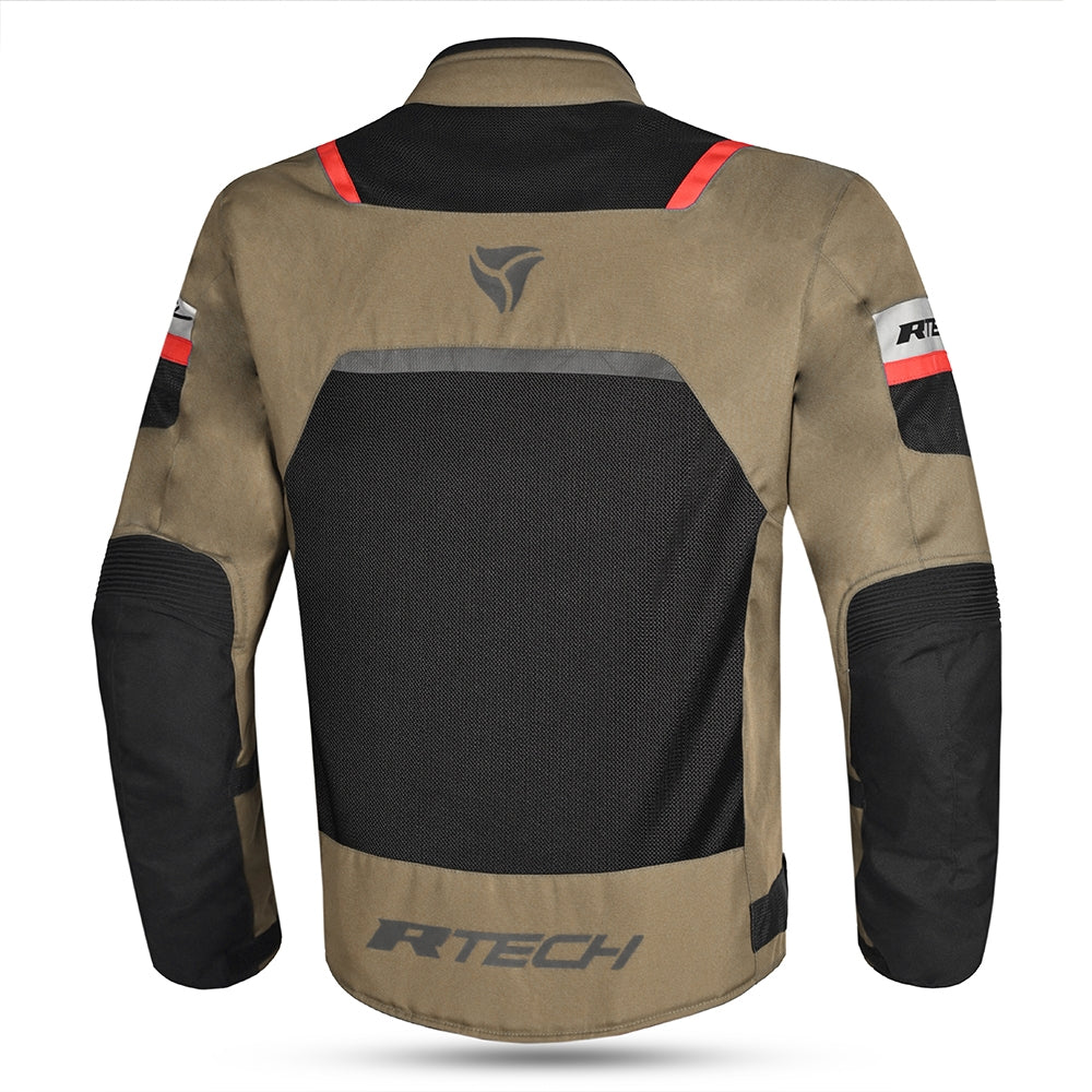 Chaqueta Textil Spiral Mesh Beig/Negro/Rojo - SECURTEX MOTOR S.L (t/a MaximoMoto)