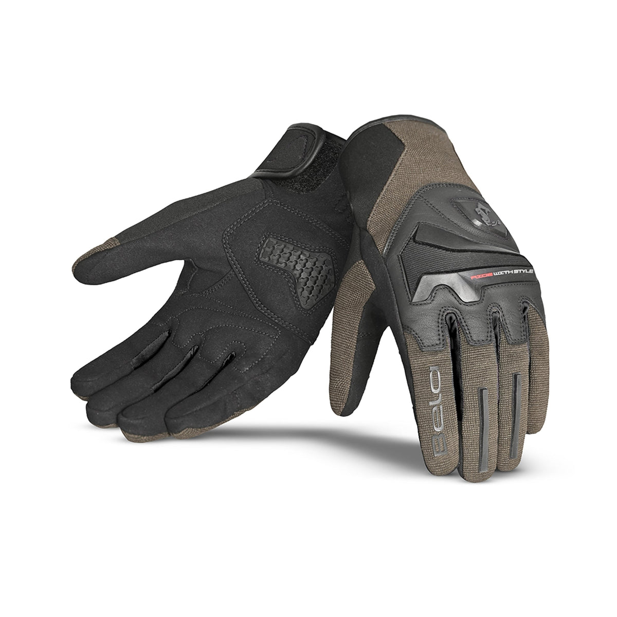 BELA - Guante Textil Man Star Negro/Marrón - SECURTEX MOTOR S.L (t/a MaximoMoto)