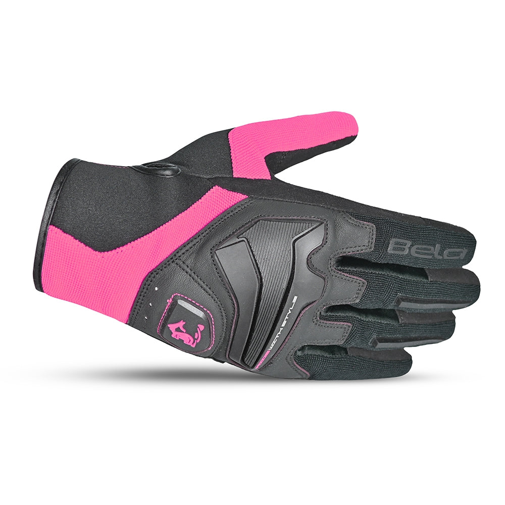 BELA - Guante Textil Lady Star Rosa/Negro - SECURTEX MOTOR S.L (t/a MaximoMoto)