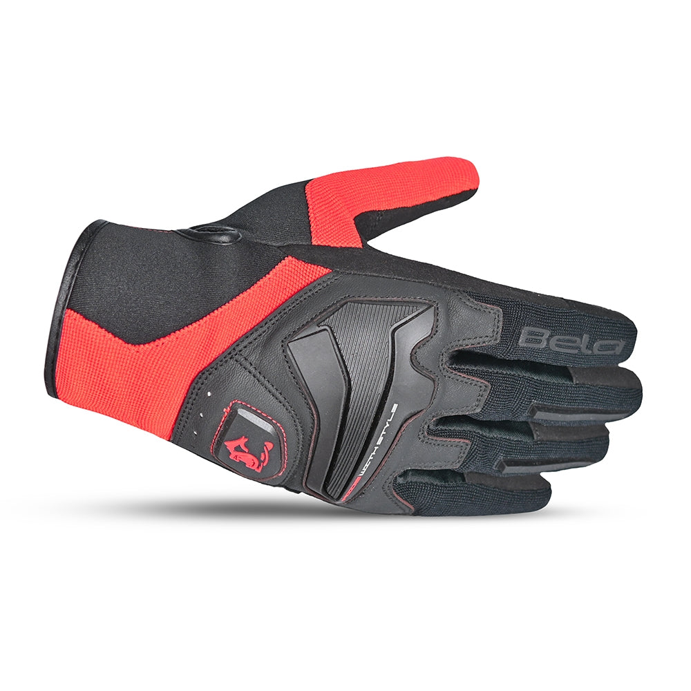 BELA - Guante Textil Man Star Rojo/Negro - SECURTEX MOTOR S.L (t/a MaximoMoto)