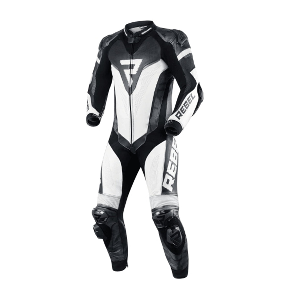 REBEL HORN - Monos Piel REBELHORN REBEL WHITE/BLACK - SECURTEX MOTOR S.L (t/a MaximoMoto)