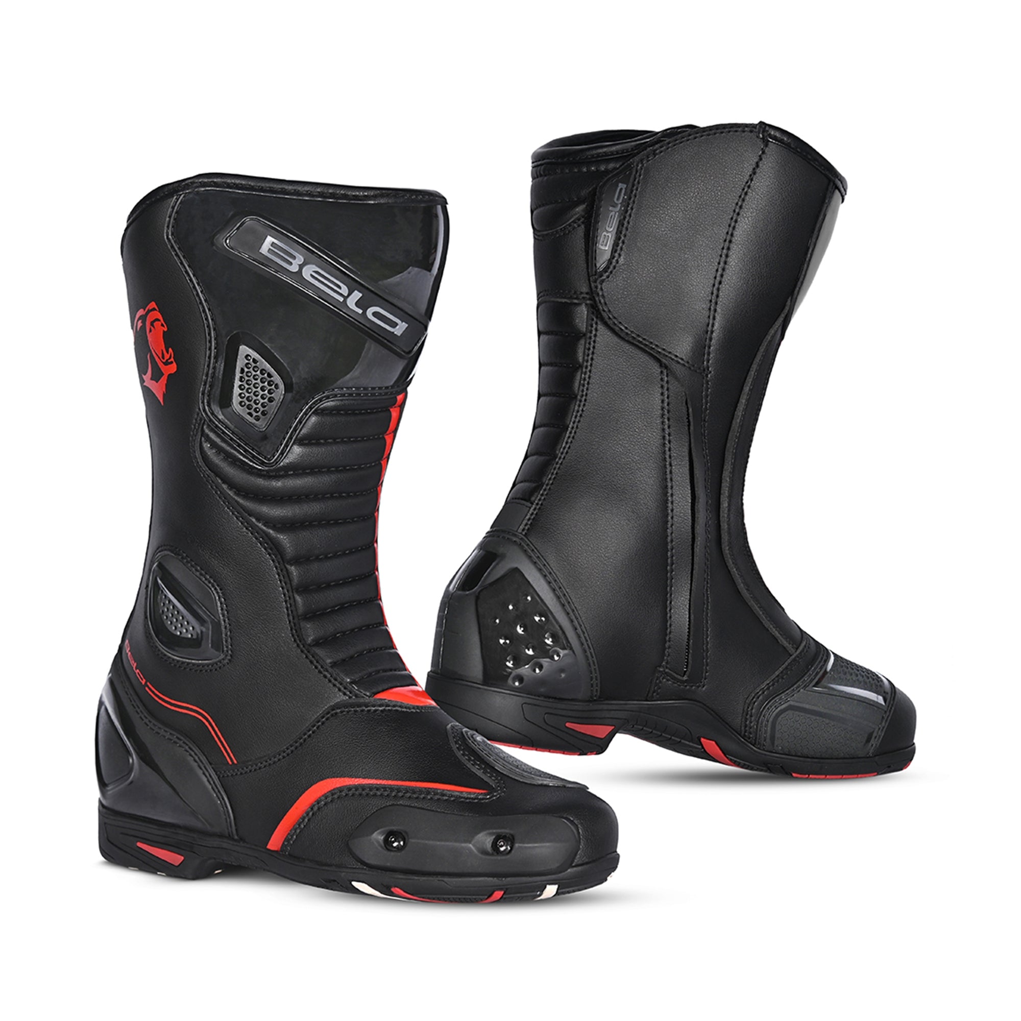 BELA - Botas Piel Strip Negro/Rojo - SECURTEX MOTOR S.L (t/a MaximoMoto)
