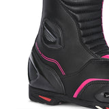 BELA - Botas Piel Strip Lady Negro/Rosa Fluor - SECURTEX MOTOR S.L (t/a MaximoMoto)