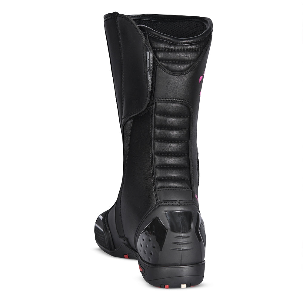 BELA - Botas Piel Strip Lady Negro/Rosa Fluor - SECURTEX MOTOR S.L (t/a MaximoMoto)