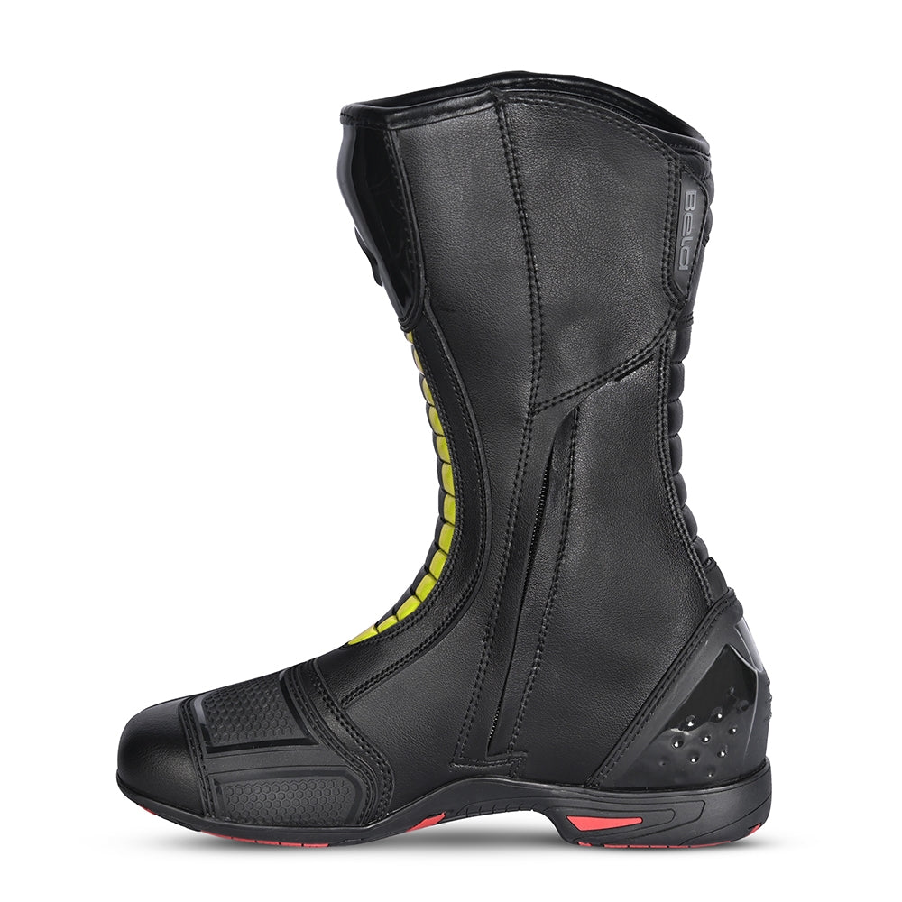 BELA - Botas Piel Strip Negro/Amarillo Fluor - SECURTEX MOTOR S.L (t/a MaximoMoto)