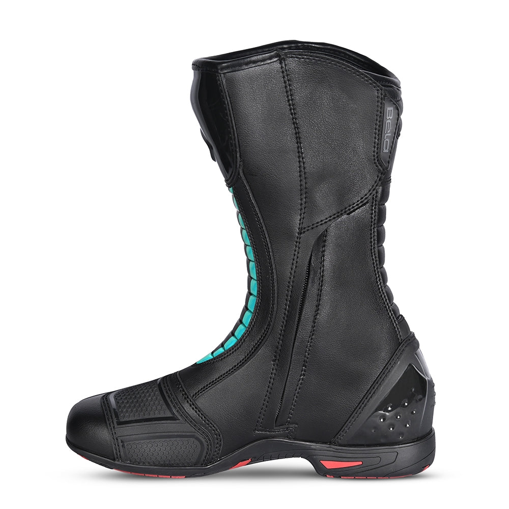 BELA - Botas Piel Strip Lady Negro/Turquesa - SECURTEX MOTOR S.L (t/a MaximoMoto)