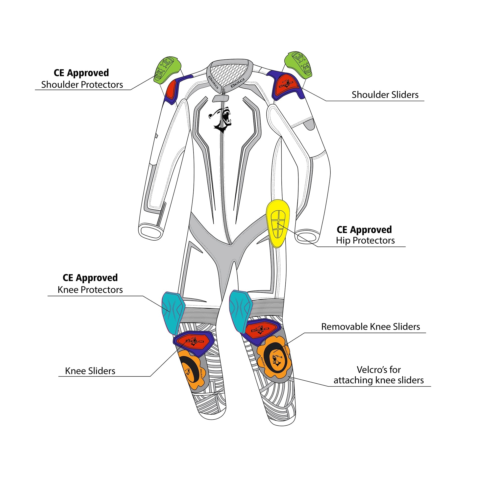 BELA-Mono 1 PC North Star Negro/Azul - SECURTEX MOTOR S.L (t/a MaximoMoto)