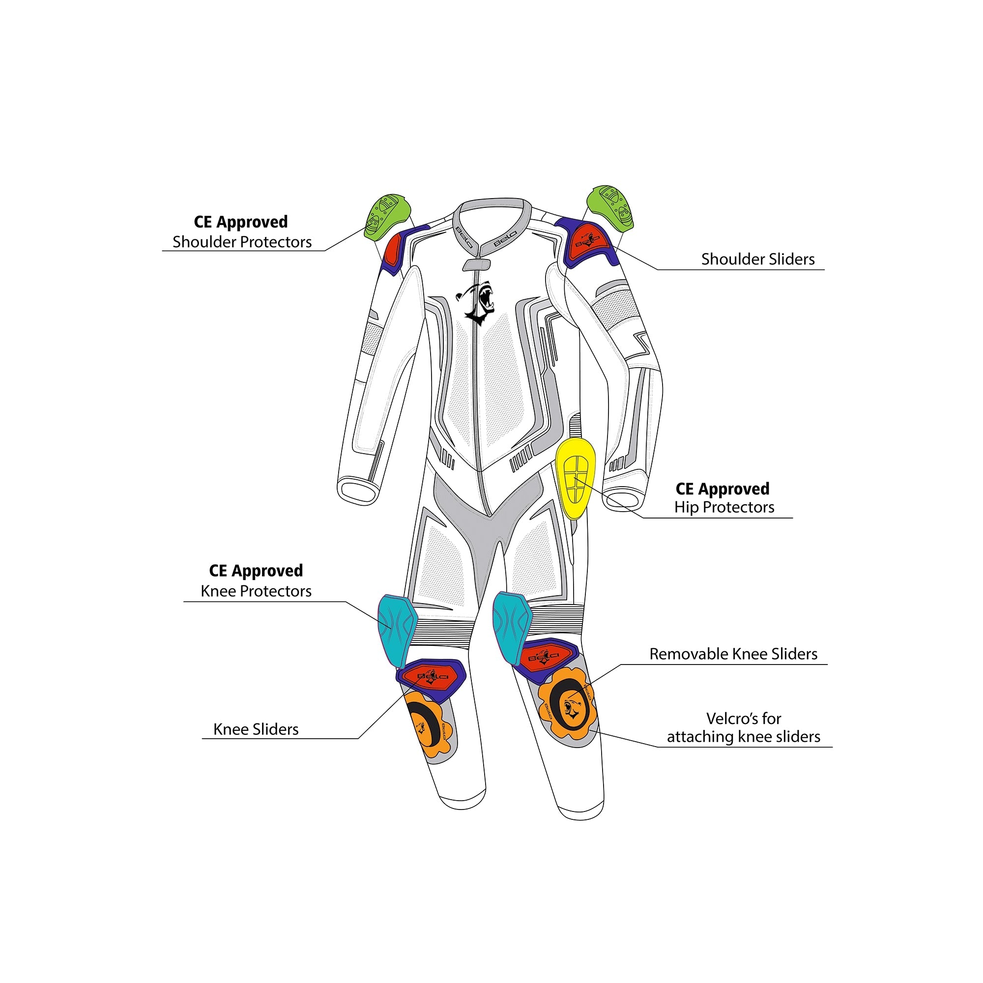 BELA - Mono 2 PC Beast Negro/Antracita/Blanco - SECURTEX MOTOR S.L (t/a MaximoMoto)