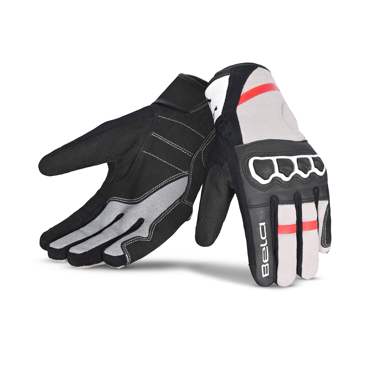 BELA - Guante Textil Tracker Winter WP Negro/Blanco/Rojo - SECURTEX MOTOR S.L (t/a MaximoMoto)