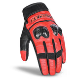 R-TECH - Guante Piel Falcon Summer Negro/Rojo - SECURTEX MOTOR S.L (t/a MaximoMoto)