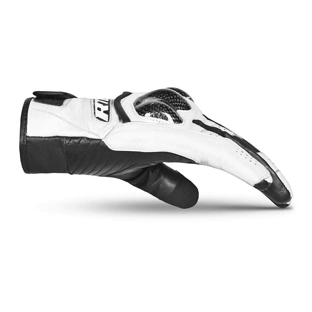 R-TECH - Guante Piel Falcon Summer Negro/Blanco - SECURTEX MOTOR S.L (t/a MaximoMoto)