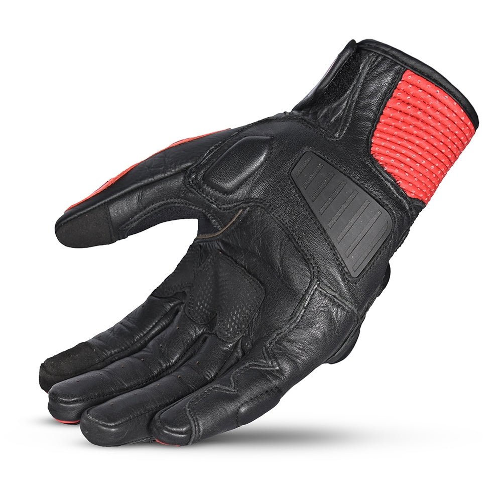 BELA - Guante Piel Blast Lady Negro/Rojo - SECURTEX MOTOR S.L (t/a MaximoMoto)