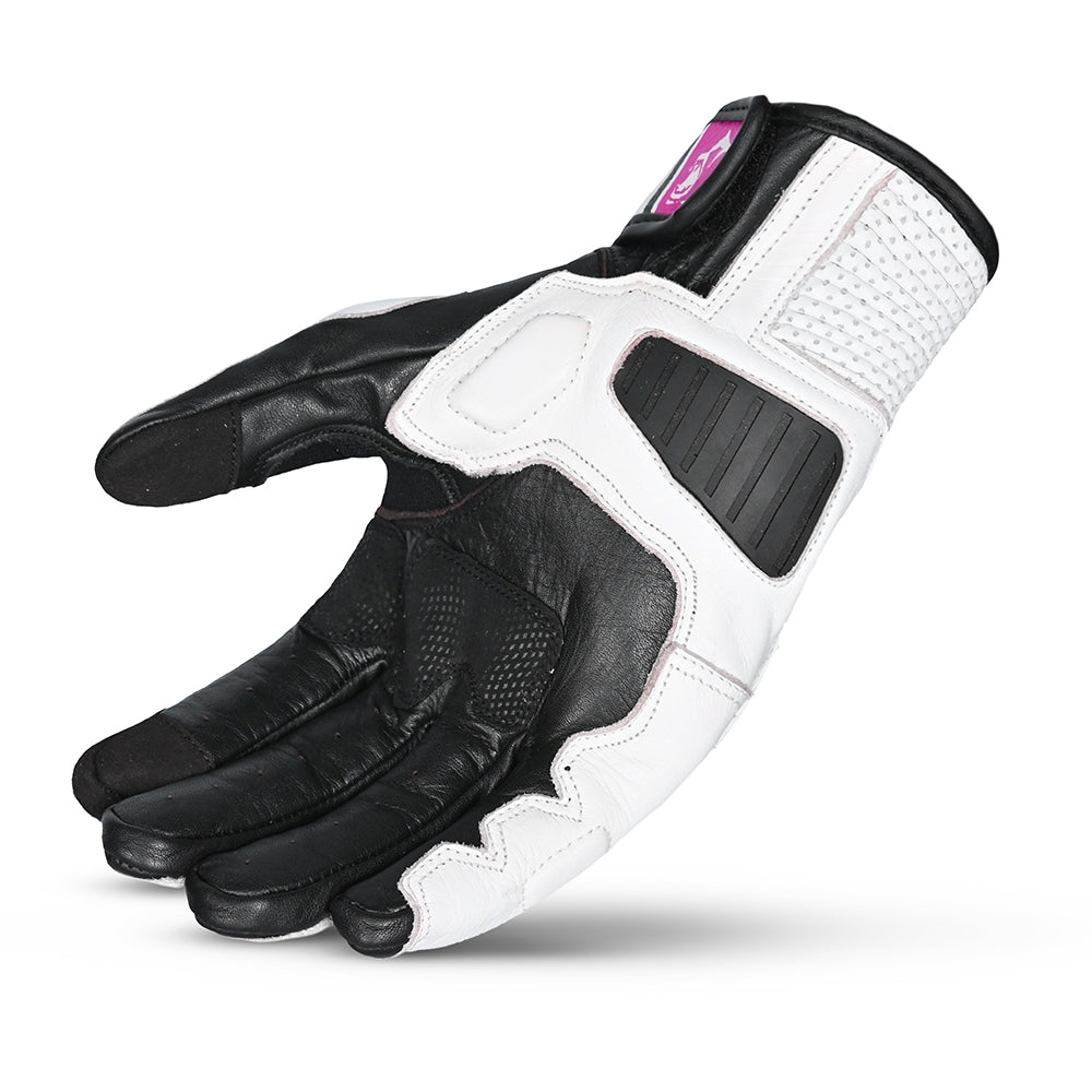 BELA - GUANTE PIEL BLAST LADY NEGRO/BLANCO/ROSA - SECURTEX MOTOR S.L (t/a MaximoMoto)