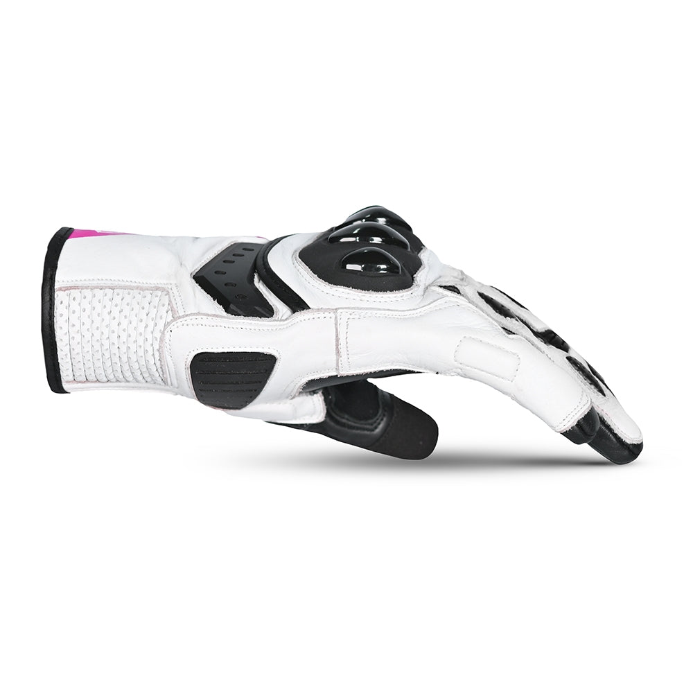 BELA - GUANTE PIEL BLAST LADY NEGRO/BLANCO/ROSA - SECURTEX MOTOR S.L (t/a MaximoMoto)
