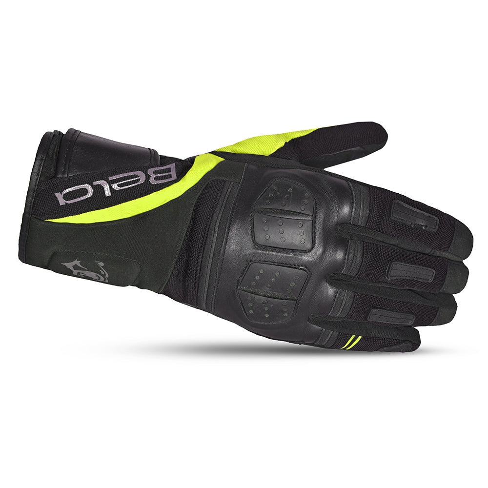 BELA - Guante Piel Highway Winter WP Lady Negro/Amarillo Fluor - SECURTEX MOTOR S.L (t/a MaximoMoto)