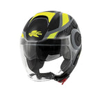 KAPPA KV37 EVO Motocicleta Cara Abierta Casco Gris Negro Mate Amarillo - CASCO