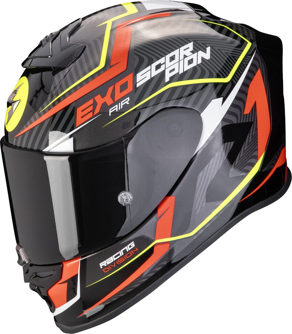 SCORPION  - EXO R1 EVO AIR COUP Negro-Rojo-Amarillo Neon - SECURTEX MOTOR S.L (t/a MaximoMoto)