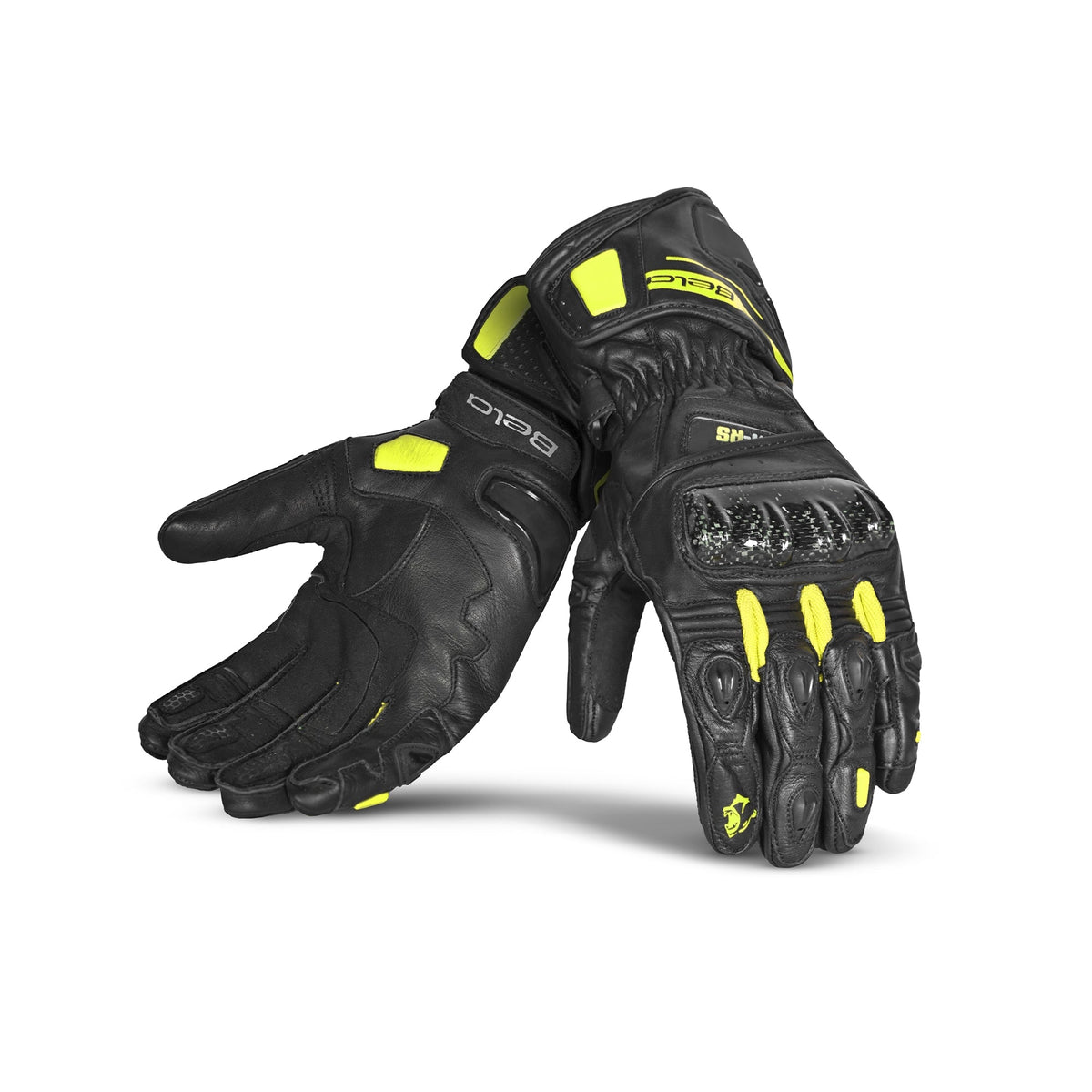 BELA - Guante Piel Venom RS Racing Man Negro/Amarillo Fluor - SECURTEX MOTOR S.L (t/a MaximoMoto)